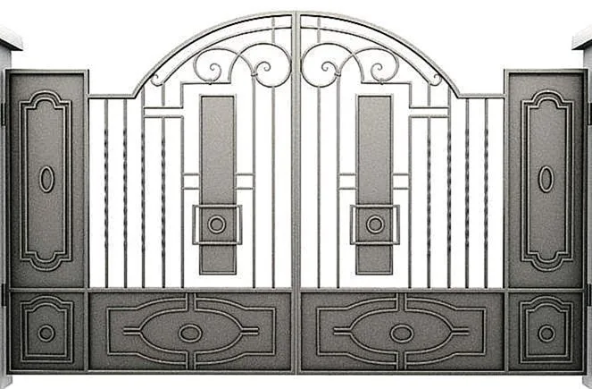 Распашные ворота Grand-6 (Нитроэмаль) - внешняя сторона
